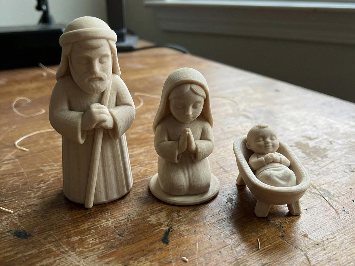 Kerststal met Jozef, Maria en het kindje Jezus