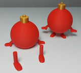 Kerstbalfiguur met benen en voeten