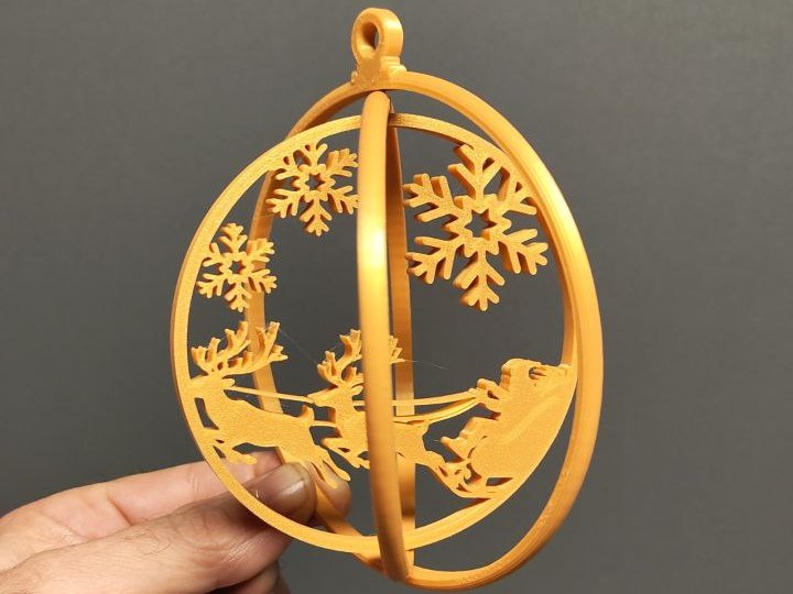 Kerstbal met kerstmanmotief