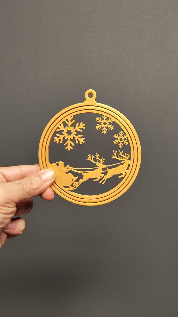 Kerstbal met kerstmanmotief