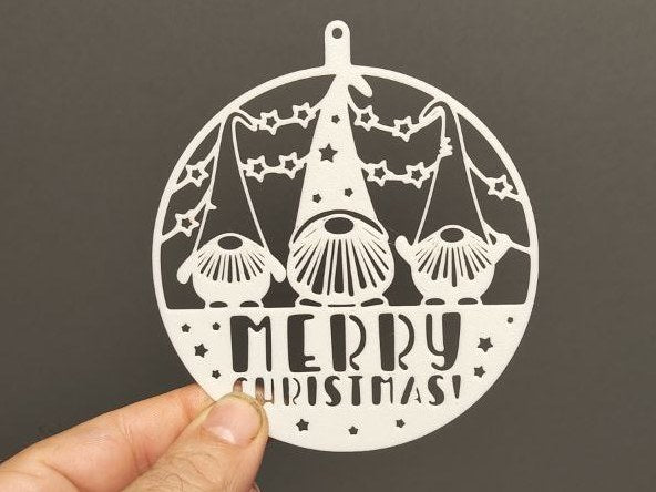 Kerstbal met kabouters – schattige kerstboomversiering