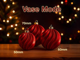 Kerstbal met spiraal in 50, 60 of 70 mm