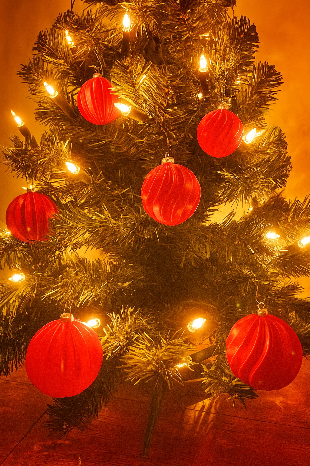 Kerstbal met spiraal in 50, 60 of 70 mm