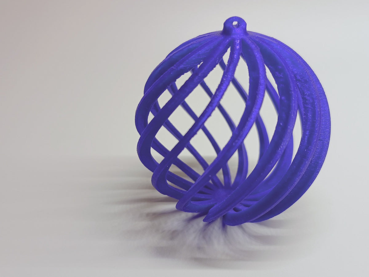 Kerstballen met ribbels in drie maten