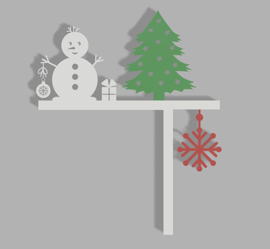 Kerstdecoratie voor de hoek van een deurpost