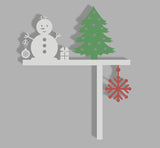 Kerstdecoratie voor de hoek van een deurpost