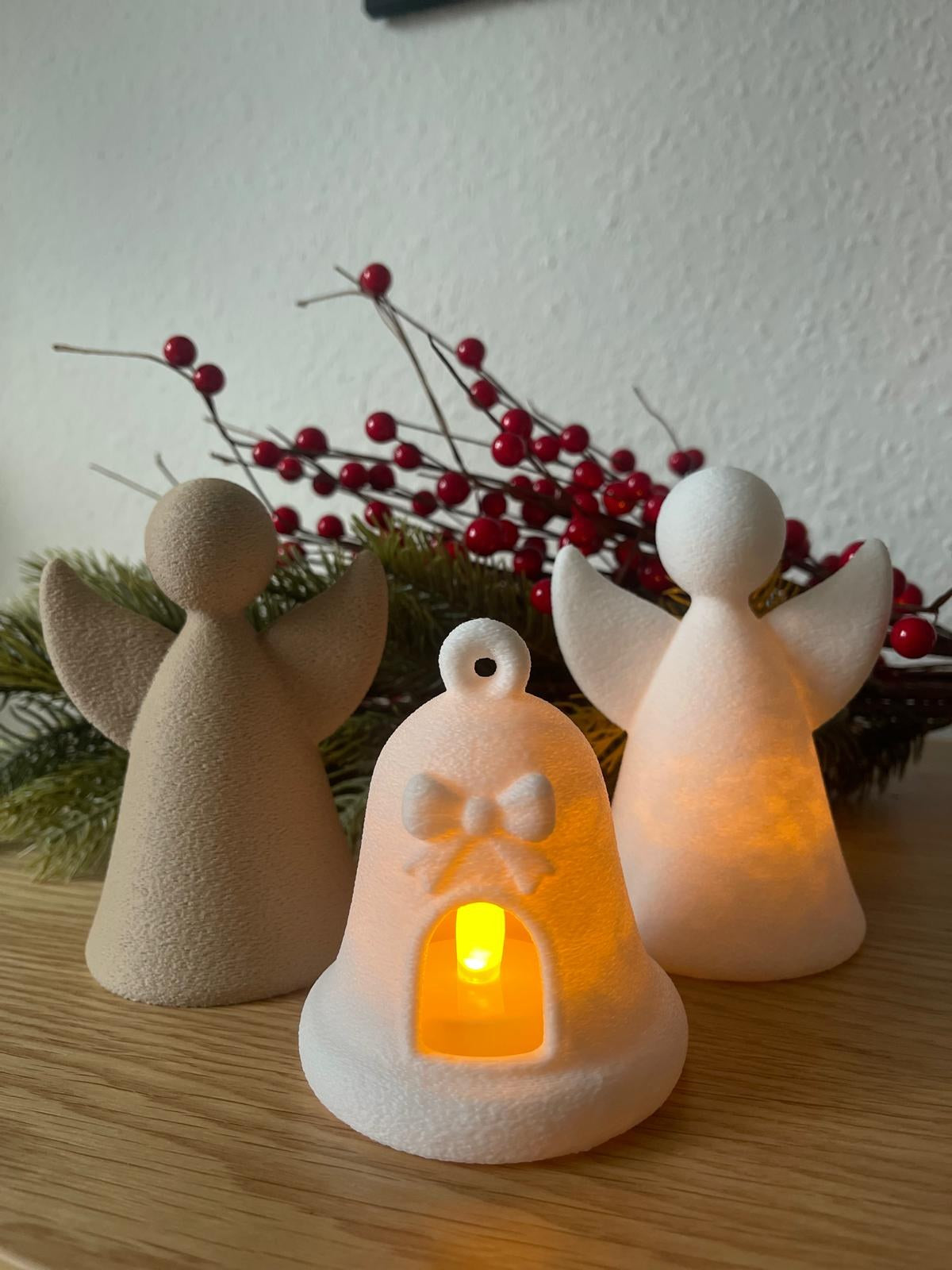 Kerstklok voor led-theelichtje – winterdecoratie