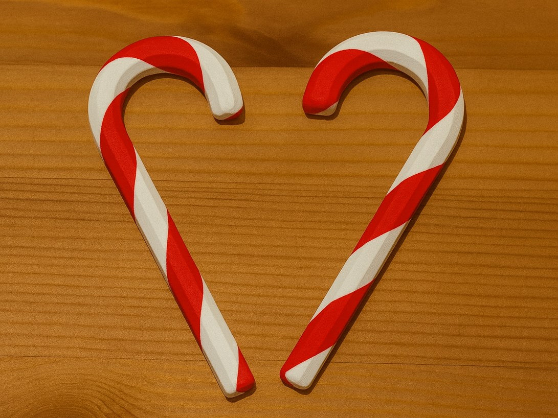 Gestreepte zuurstok als kerstdecoratie