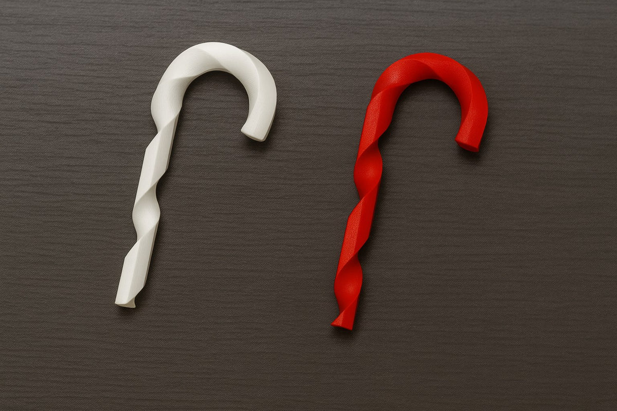 Gestreepte zuurstok als kerstdecoratie