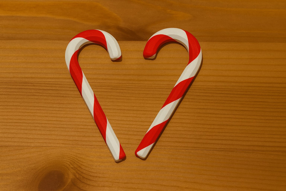 Gestreepte zuurstok als kerstdecoratie