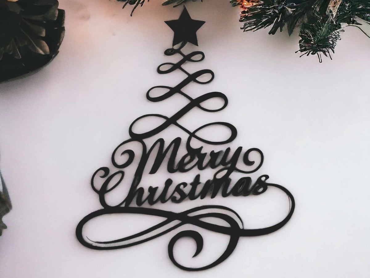 Kerstdecoratie voor aan de muur met Merry Christmas