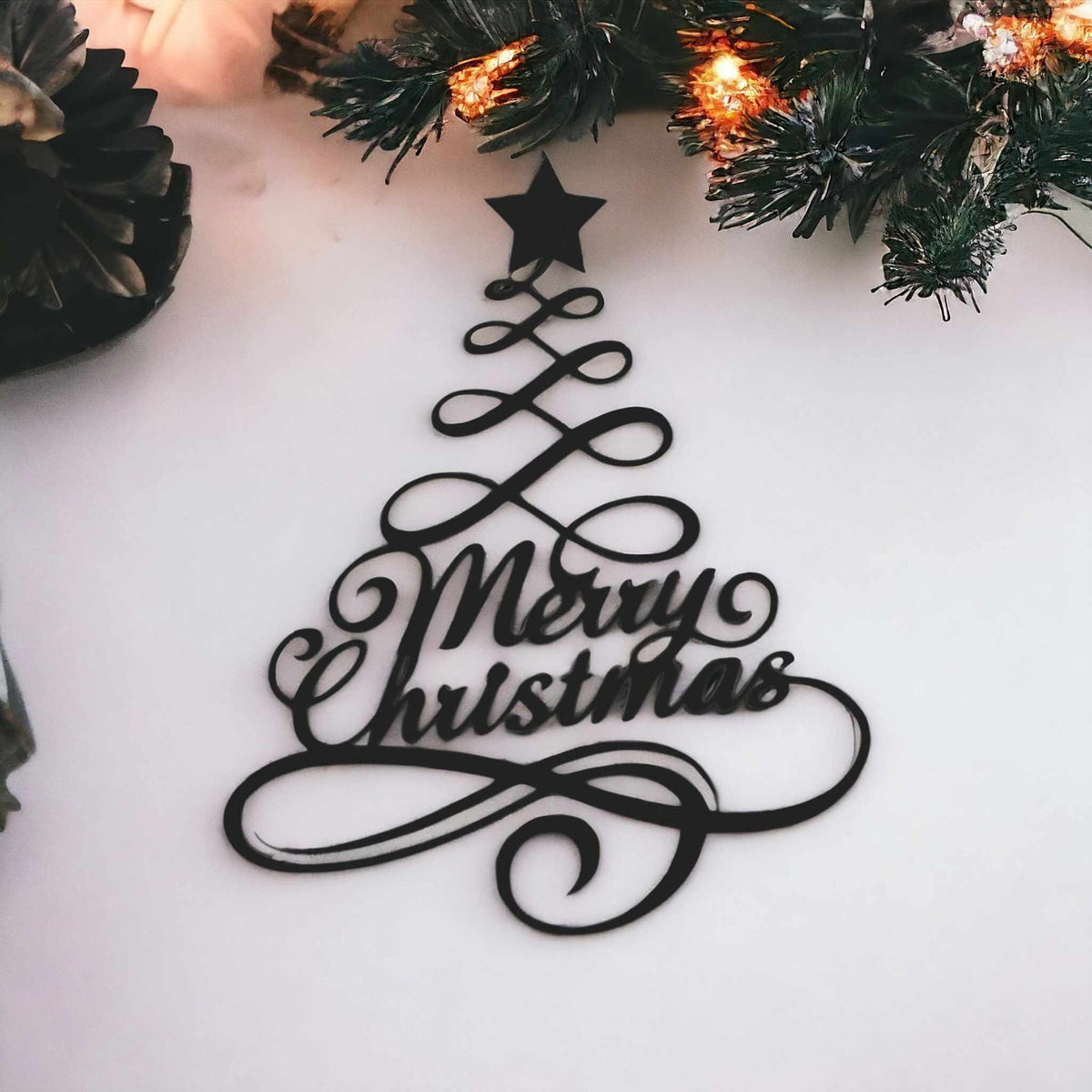 Kerstdecoratie voor aan de muur met Merry Christmas