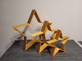 Set van 3 decoratiesterren in verschillende maten