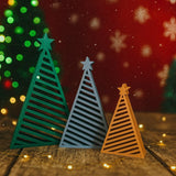 Kerstboomfiguur in geometrisch design, 3 maten