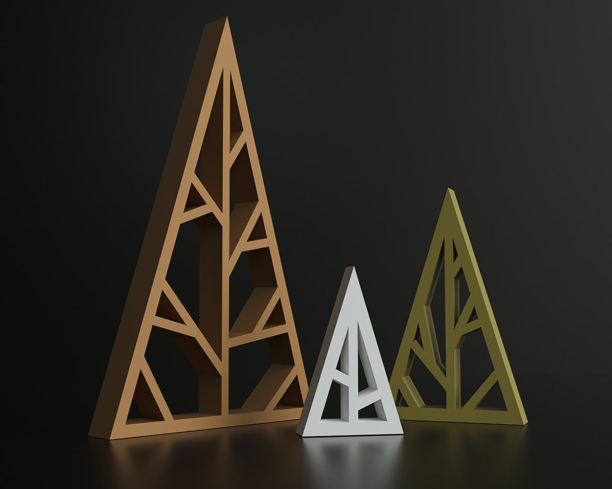 Geometrisch kerstboomfiguur – stijlvolle kerstdecoratie