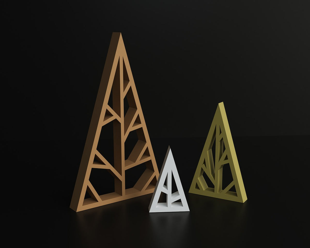Geometrisch kerstboomfiguur – stijlvolle kerstdecoratie