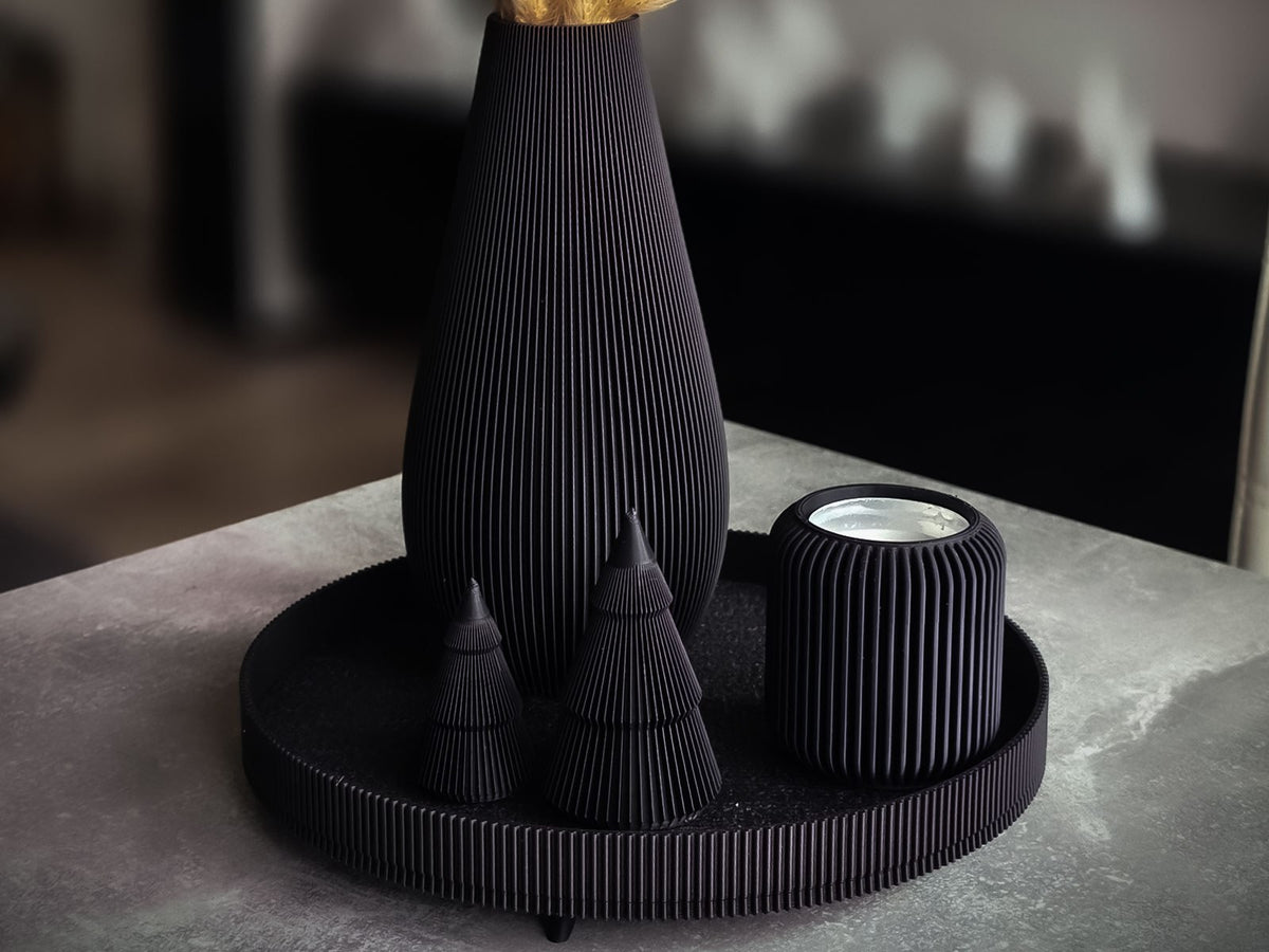 Minimalistische minikerstboompjes