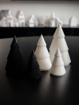 Minimalistische minikerstboompjes