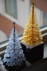 Kerstboomfiguur van sneeuwvlokken met ster