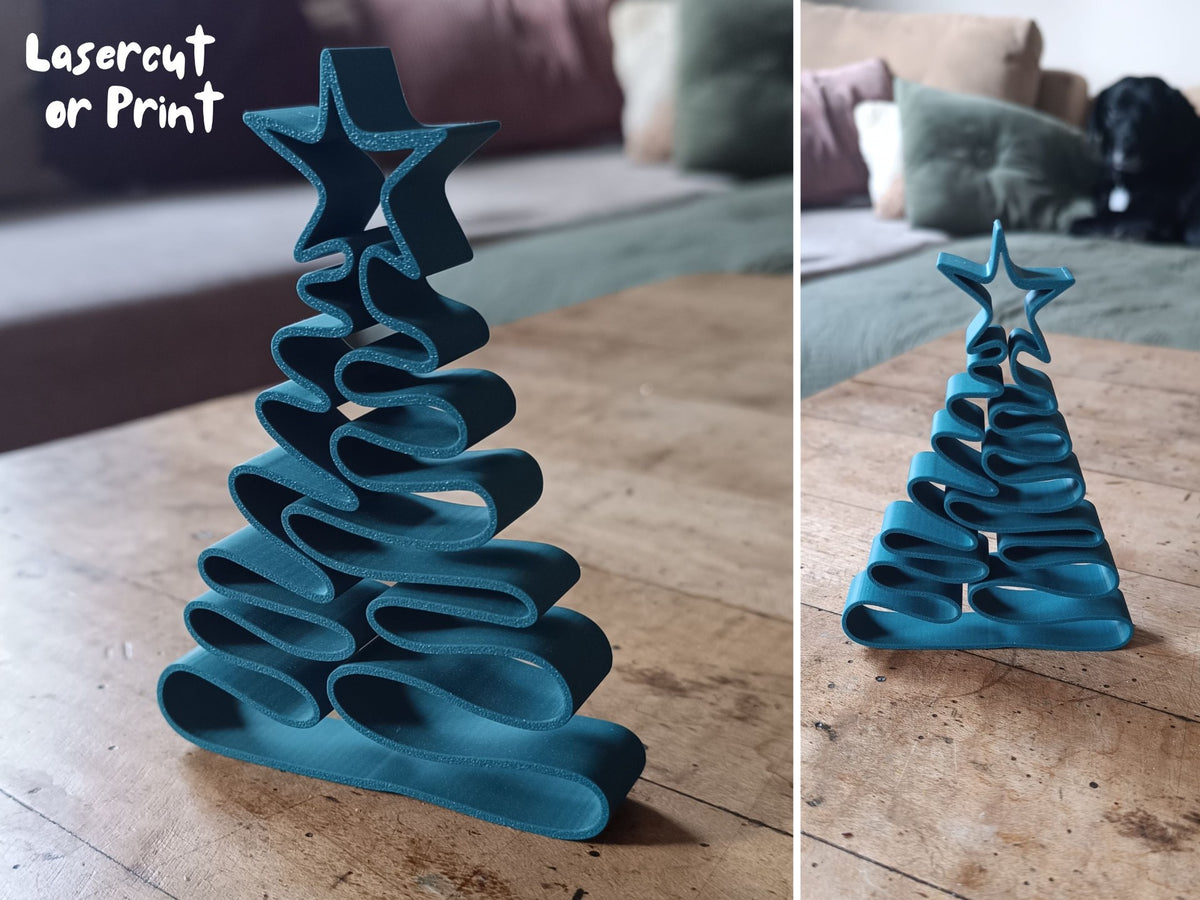 Platte kerstboomdecoratie