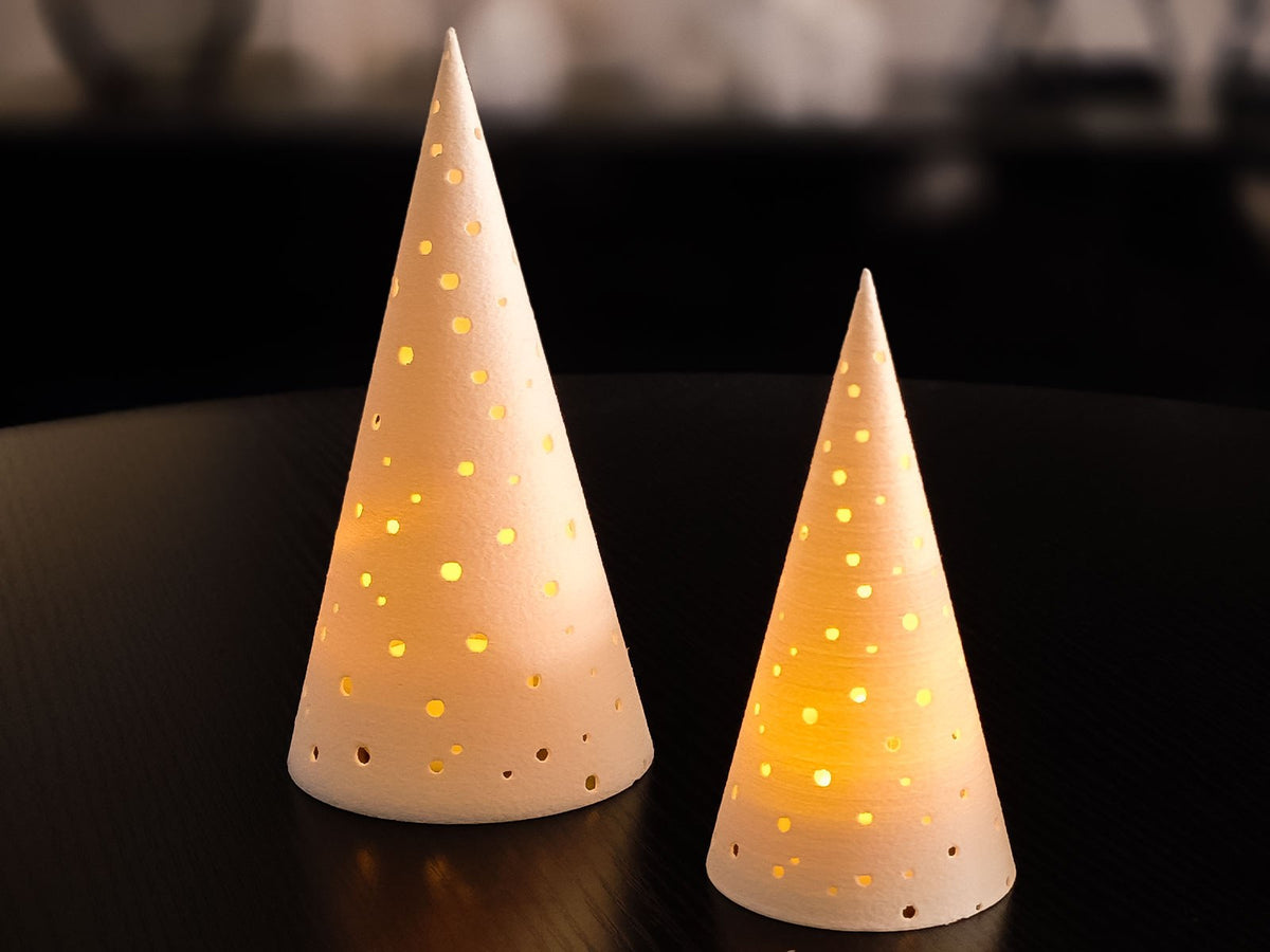 Kerstboom voor led-theelichtje met lichtopeningen
