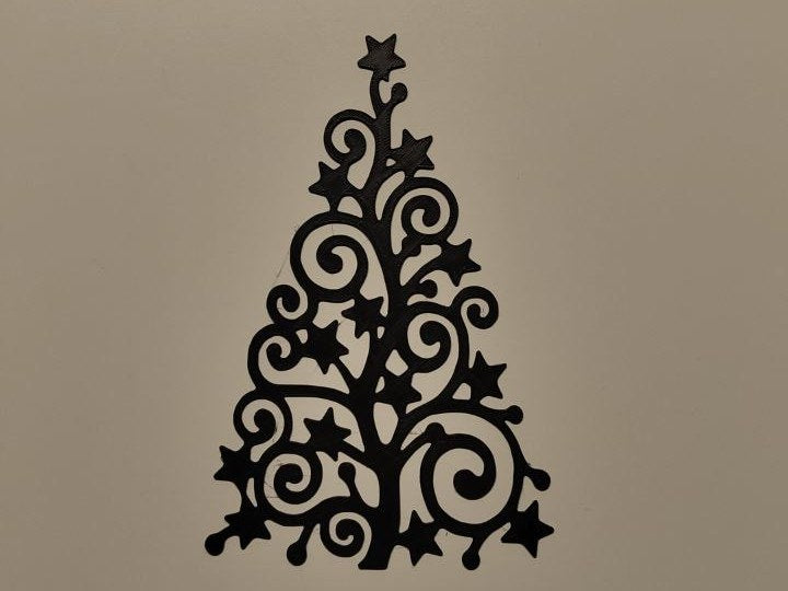 Kerstboom als platte wanddecoratie