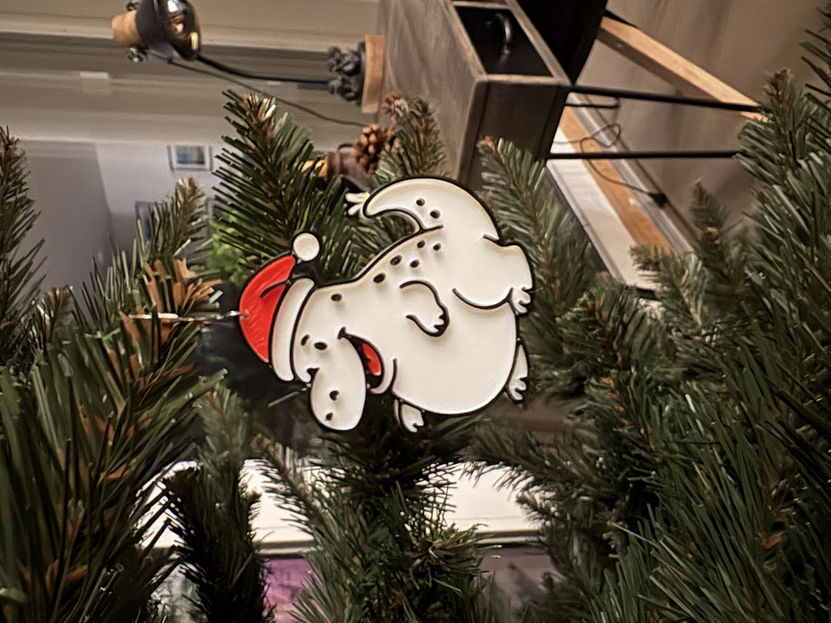 Klein dinosaurusje als kerstboomversiering