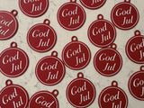 Elegante kerstboomversiering met de tekst God Jul