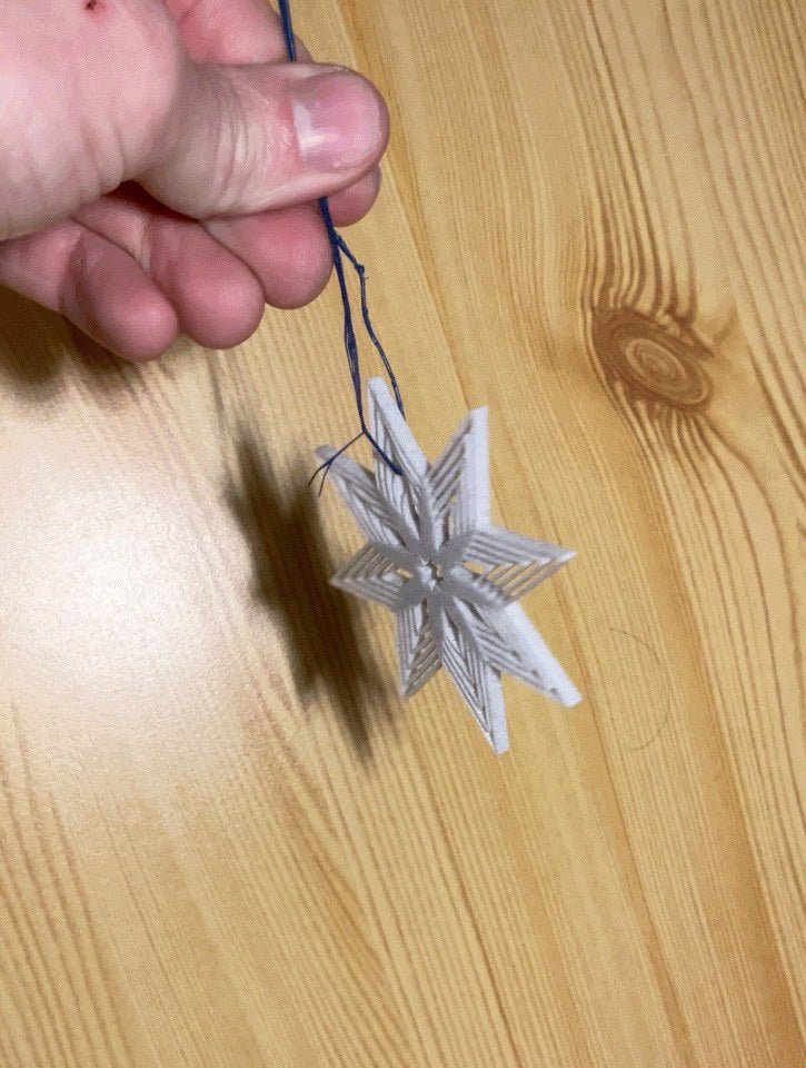 Kerstboomversiering in de vorm van een ster