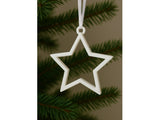 Minimalistische ster als kerstboomversiering met ophangoogje