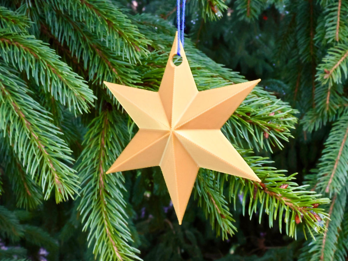 Zespuntige ster als kerstboomversiering