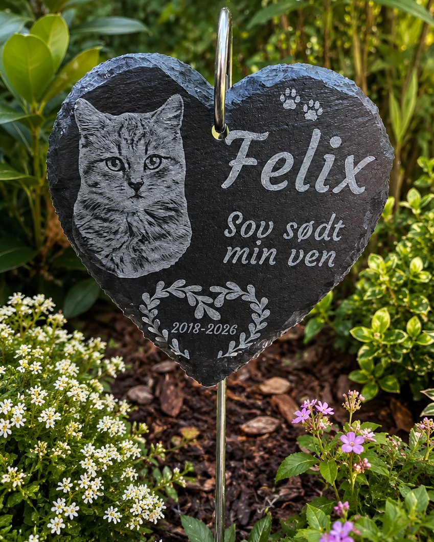 Gedenkbordje / tuinbordje met grondpen – gepersonaliseerd