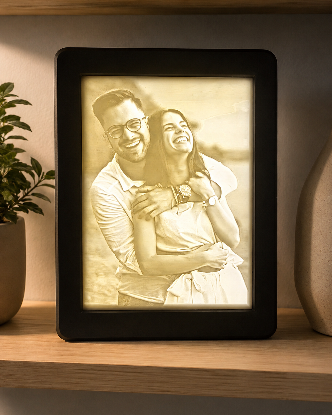 Gepersonaliseerde lithofanielamp van je eigen foto