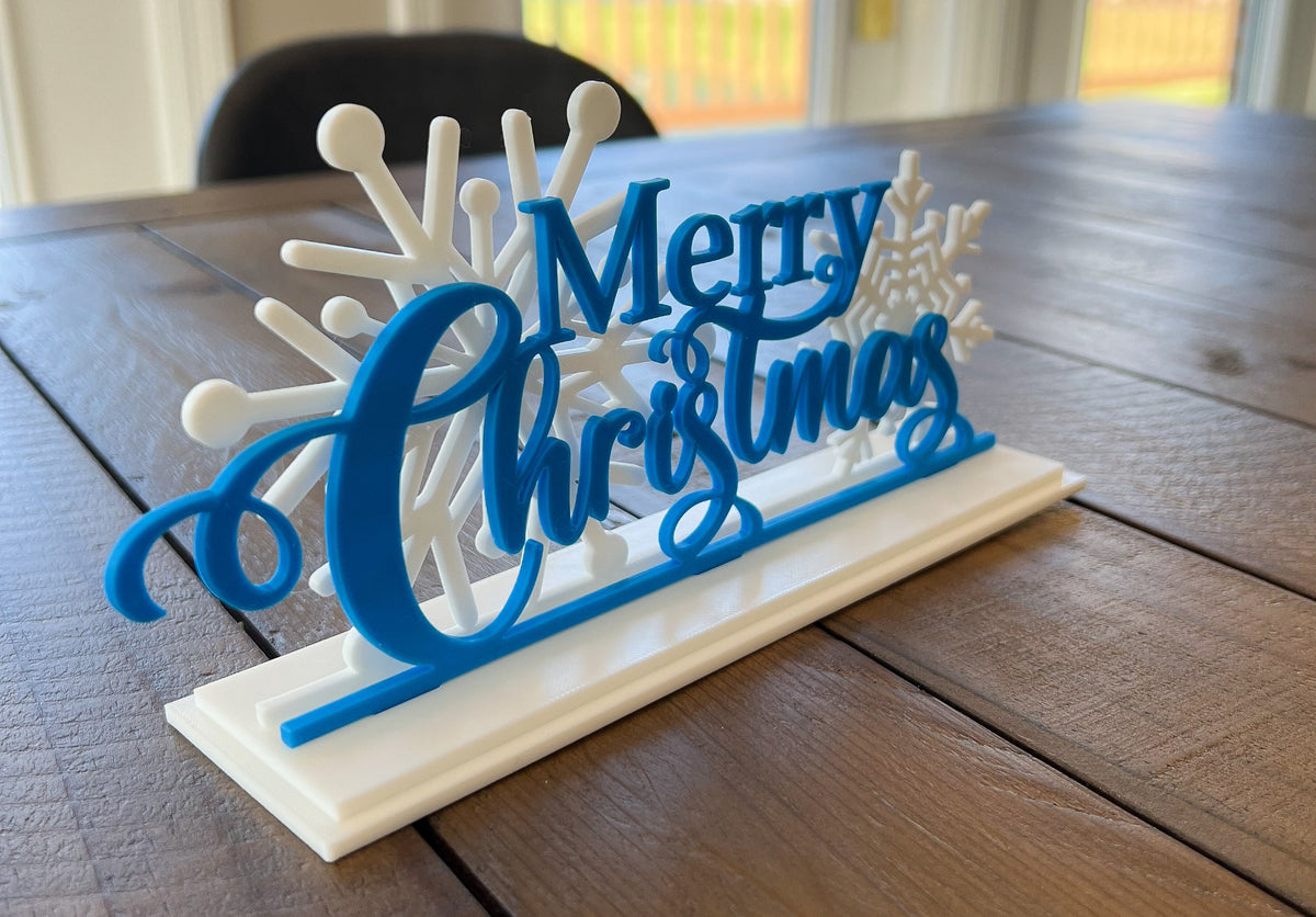 Merry Christmas-bord – staande kerstdecoratie in 3 delen