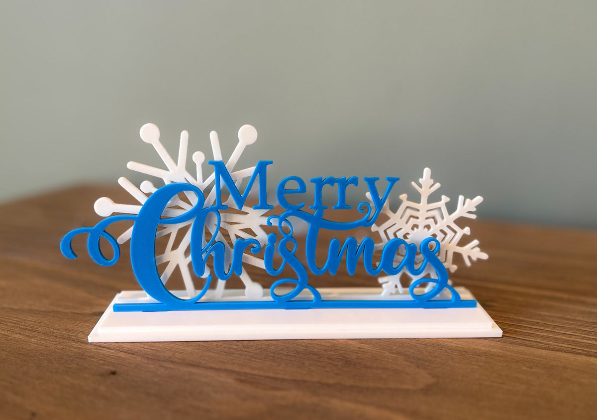 Merry Christmas-bord – staande kerstdecoratie in 3 delen