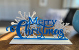 Merry Christmas-bord – staande kerstdecoratie in 3 delen