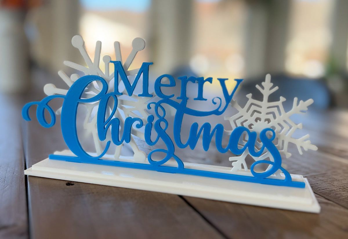 Merry Christmas-bord – staande kerstdecoratie in 3 delen
