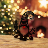 Plat kerstkabouterfiguurtje met voet