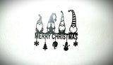 Wanddecoratie met 4 kabouters en kerstgroet