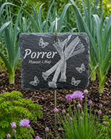 Gedenkbordje / tuinbordje met grondpen – gepersonaliseerd