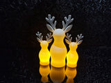 Rendierfiguurtje met structuuroppervlak en led-theelichtje