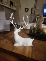 Zittend rendierfiguurtje – kerstdecoratie