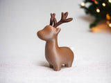 Rendierfiguurtje met gebreide look – mollig kerstfiguurtje