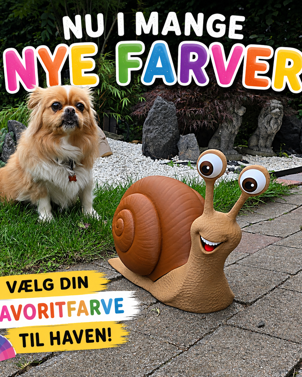 Reusachtige tuinslak – grappig tuinbeeld