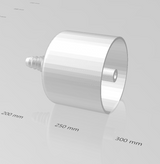 2" pvc-eindkap met adapter voor 10 mm siliconenslang