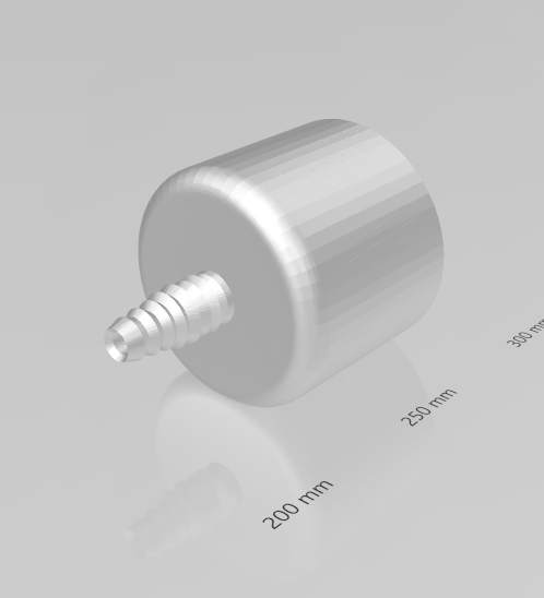 2" pvc-eindkap met adapter voor 10 mm siliconenslang