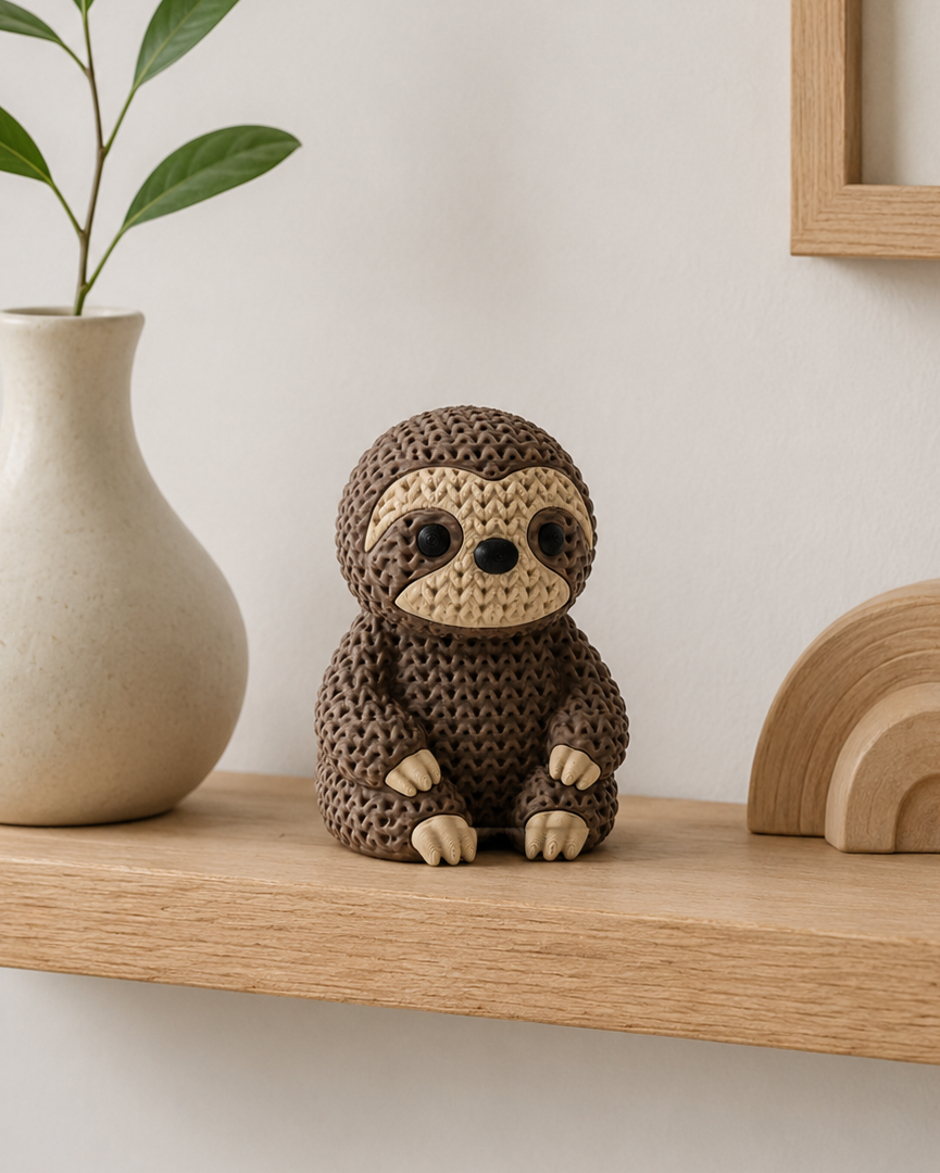 Figuur luiaard – Gezellige decoratie voor op de plank