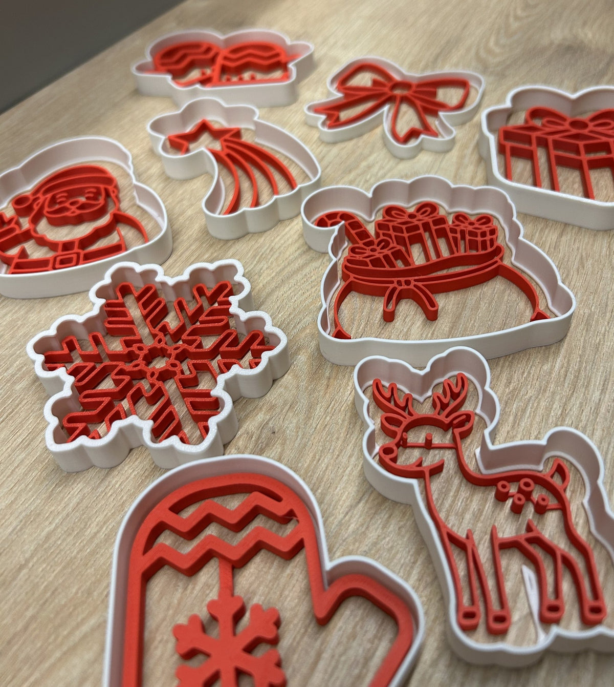Koekjesuitsteekvorm voor kerst – set met stempel