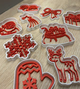 Koekjesuitsteekvorm voor kerst – set met stempel