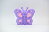 Detail van gehaakte look op decoratief vlinderfiguurtje